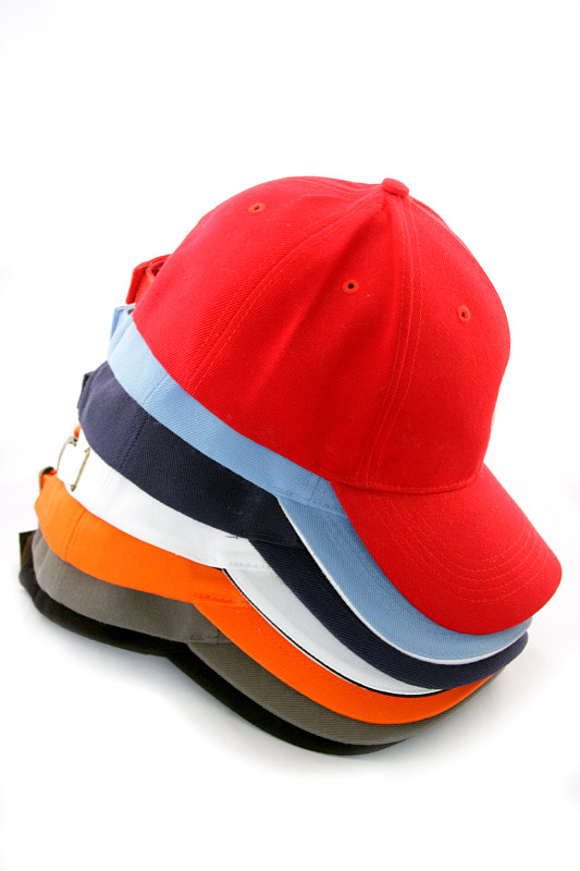 Custom embroidery caps stack